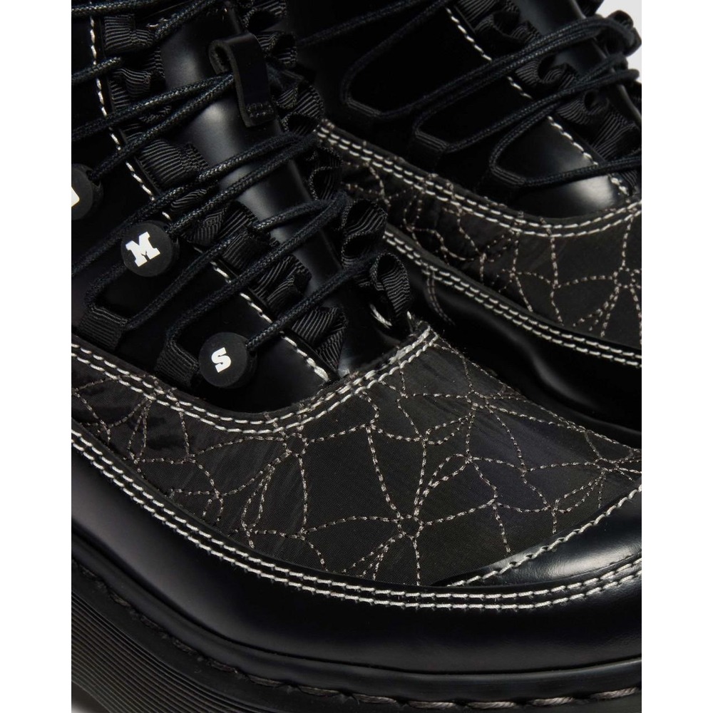 NEW Dr. Martens Jadon Frill Black Leather Platform Boots Hearts Stars Beads 9 US - Picture 6 of 15